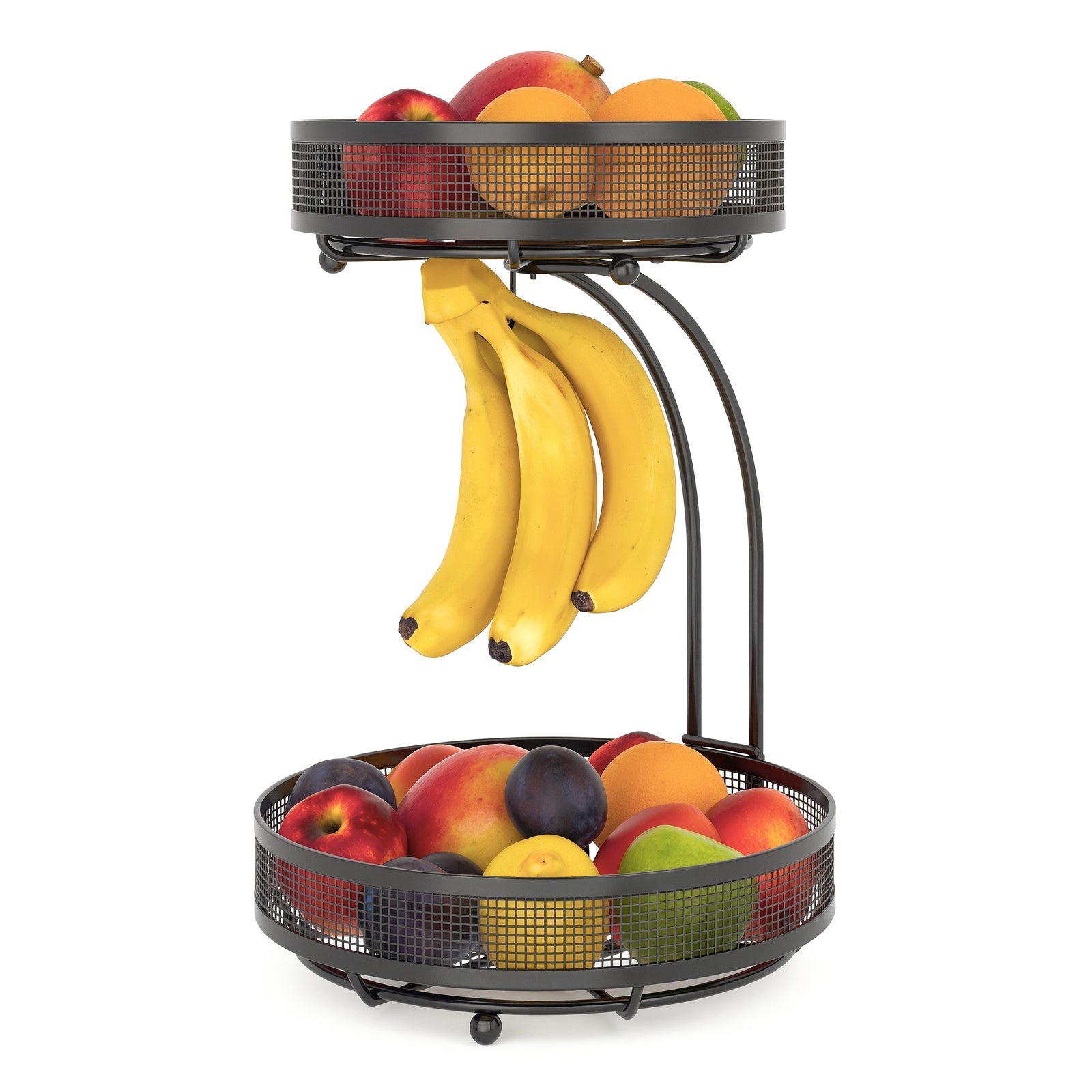 Adivo 2-Tier Fruit and Vegetable Basket – Round