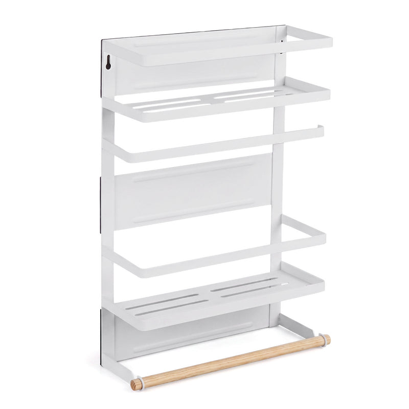 Adivo 2-Tier Magnetic Fridge Spice Rack – White