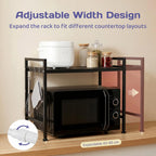 Adivo 2-Tier Microwave Oven Rack – Black, view 3