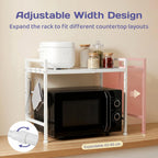 Adivo 2-Tier Microwave Oven Rack – White, view 3