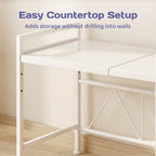 Adivo 2-Tier Microwave Oven Rack – White, view 6