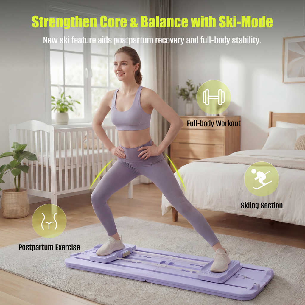 MaxU Foldable Pilates Reformer Board with Counter – Lavender feature image 6