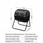 Hortikraft 160 L Tumbling Compost Bin – feature and detail image 1
