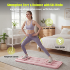 MaxU Foldable Pilates Reformer Board with Counter – Pink feature image 1