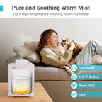 Livatro 3 L Warm Mist Humidifier – White – feature and detail image 1