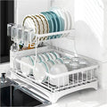 Adivo 49 cm 2-Tier Dish Drying Rack – White