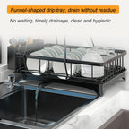 Adivo 49 cm 2-Tier Dish Drying Rack – Black, view 5