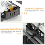 Adivo 49 cm 2-Tier Dish Drying Rack – Black, view 7