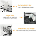 Adivo 49 cm 2-Tier Dish Drying Rack – Black, view 8