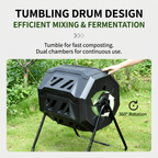 Hortikraft 160 L Tumbling Compost Bin – feature and detail image 3