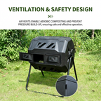 Hortikraft 160 L Tumbling Compost Bin – feature and detail image 4