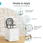 Livatro 3 L Warm Mist Humidifier – White – feature and detail image 4