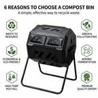 Hortikraft 160 L Tumbling Compost Bin – feature and detail image 6