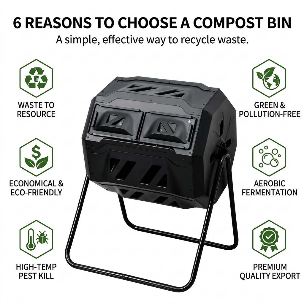 Hortikraft 160 L Tumbling Compost Bin – feature and detail image 6