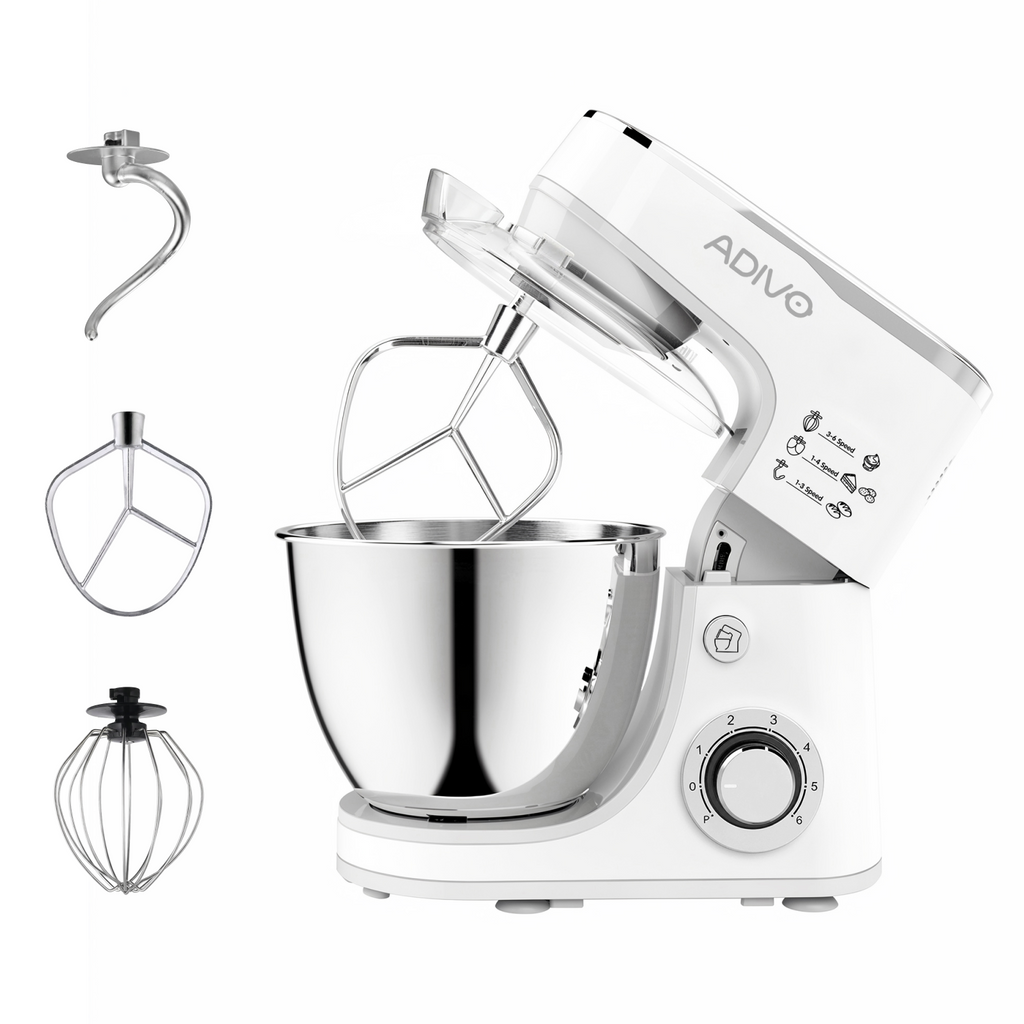 Adivo 1300W 5L Stand Mixer – Grey