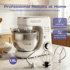 Adivo 1300W 5L Stand Mixer – Grey – Image 2