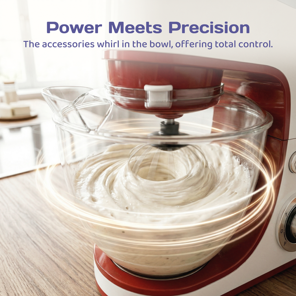 Adivo 1300W 5L Stand Mixer – Red – Image 4