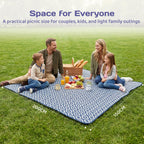 Adivo waterproof geometric picnic blanket – Blue Geometric, 150 × 200 cm, view 3