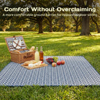 Adivo waterproof geometric picnic blanket – Blue Geometric, 200 × 200 cm, view 7