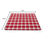 Adivo waterproof tartan picnic blanket – Red Tartan, 150 × 200 cm, view 2