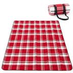 Adivo waterproof tartan picnic blanket – Red Tartan, 200 × 200 cm