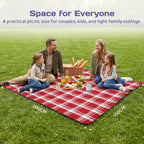 Adivo waterproof tartan picnic blanket – Red Tartan, 200 × 200 cm, view 3