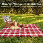 Adivo waterproof tartan picnic blanket – Red Tartan, 200 × 300 cm, view 7