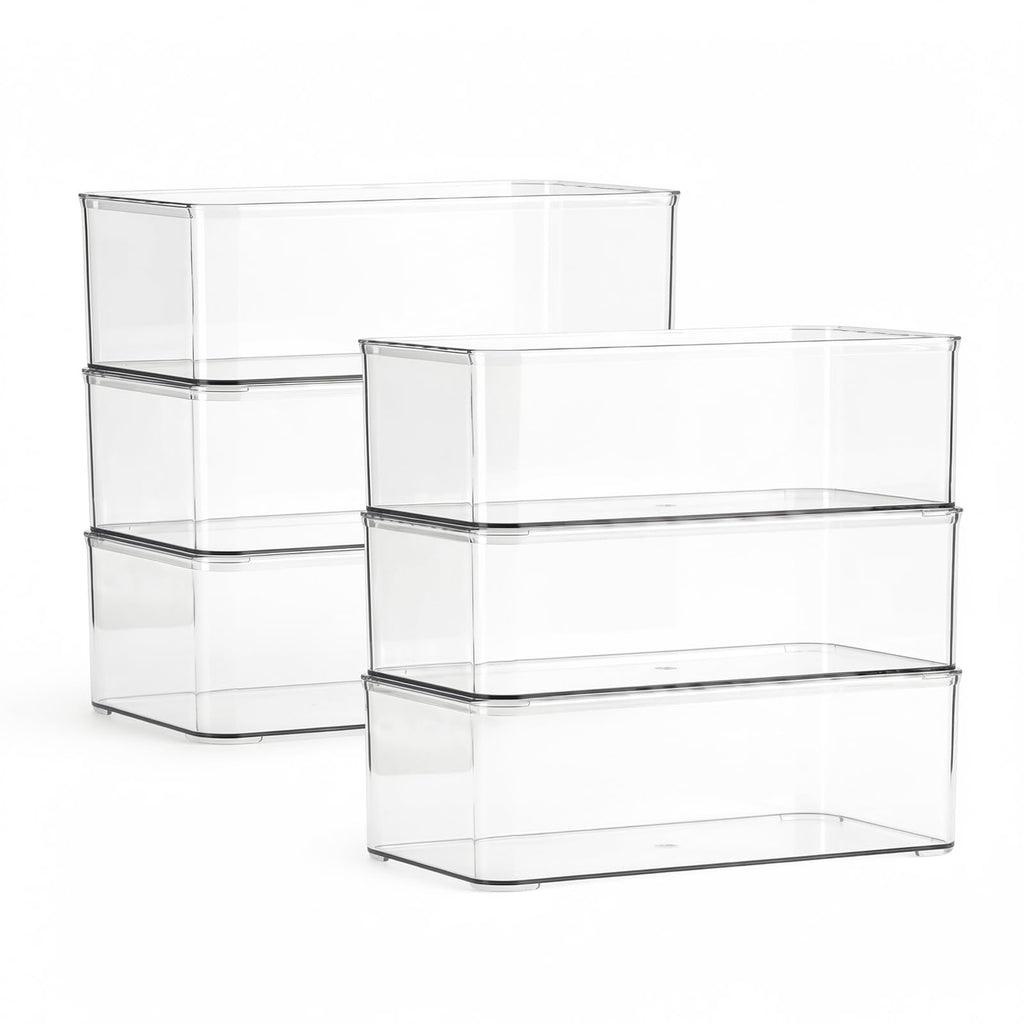 Viviendo Clear Storage Boxes – 6 Pack