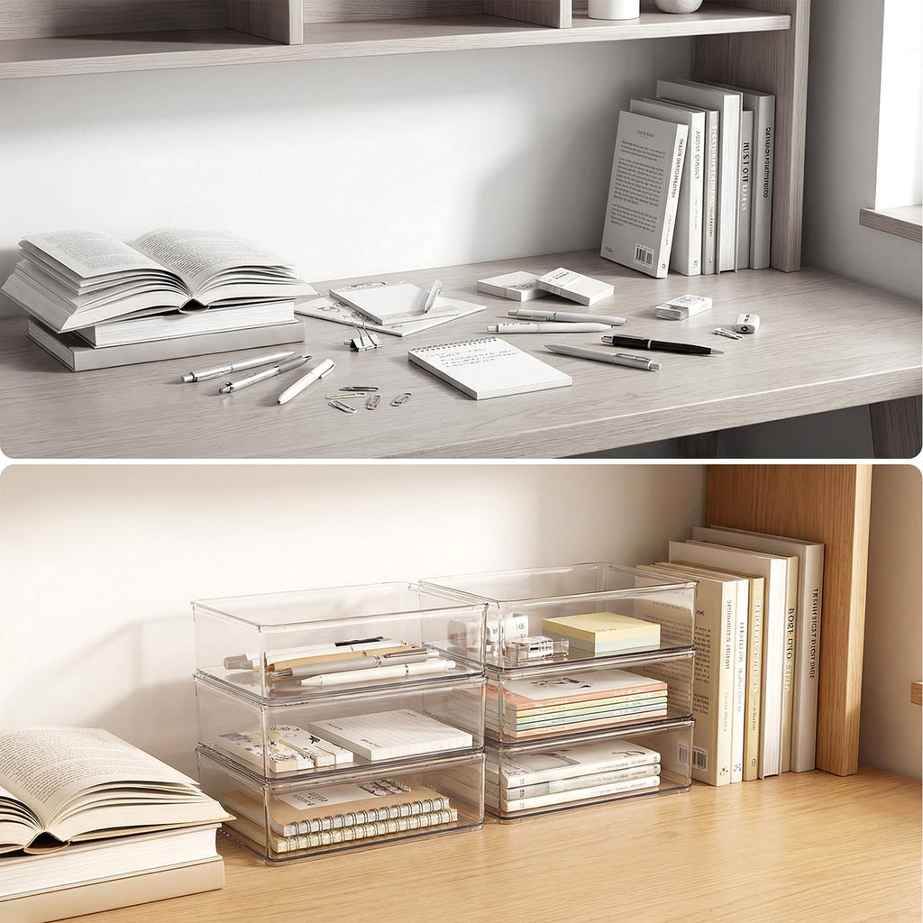 Viviendo Clear Storage Boxes – 6 Pack, view 4