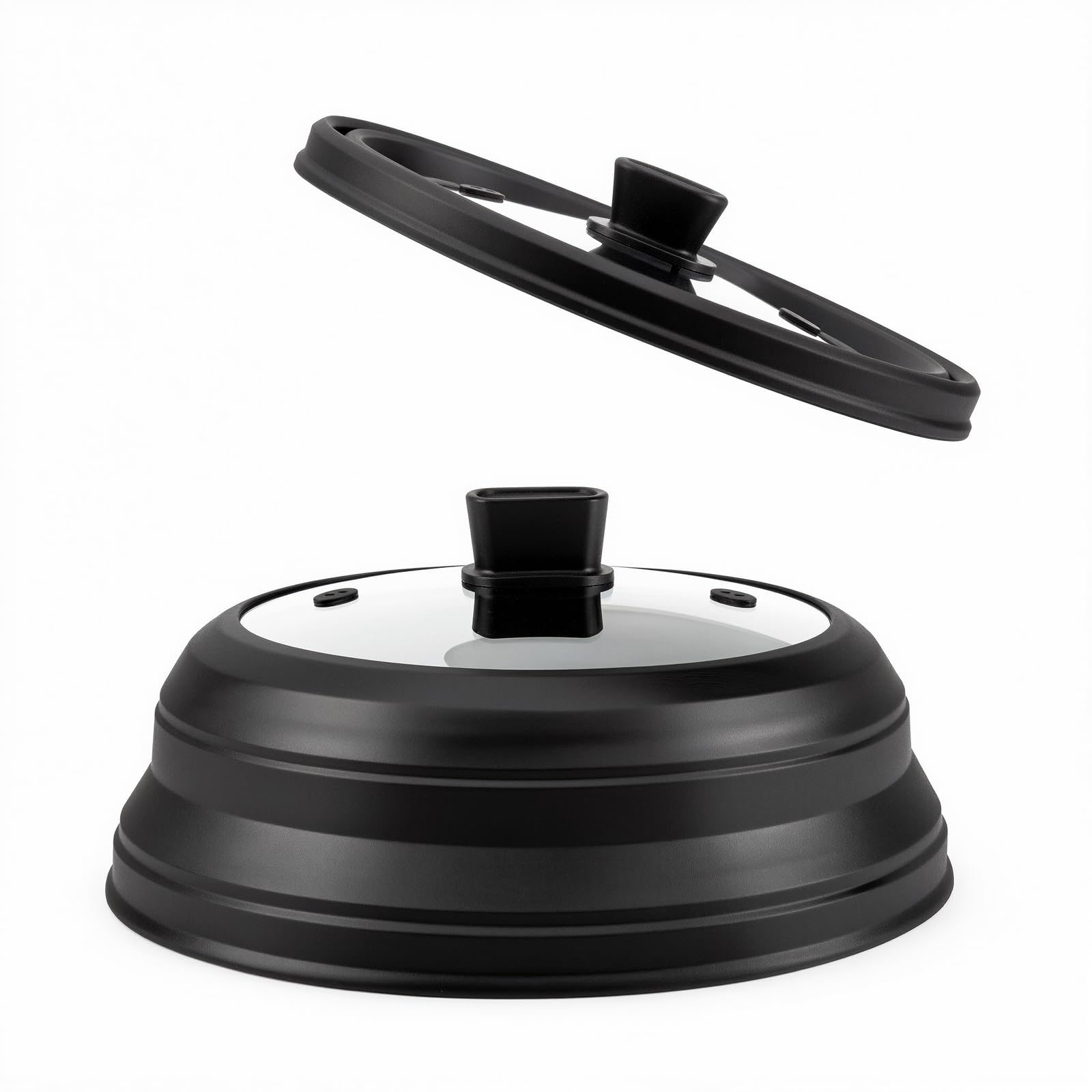 Adivo Collapsible Silicone Splatter Guard – Black / Small