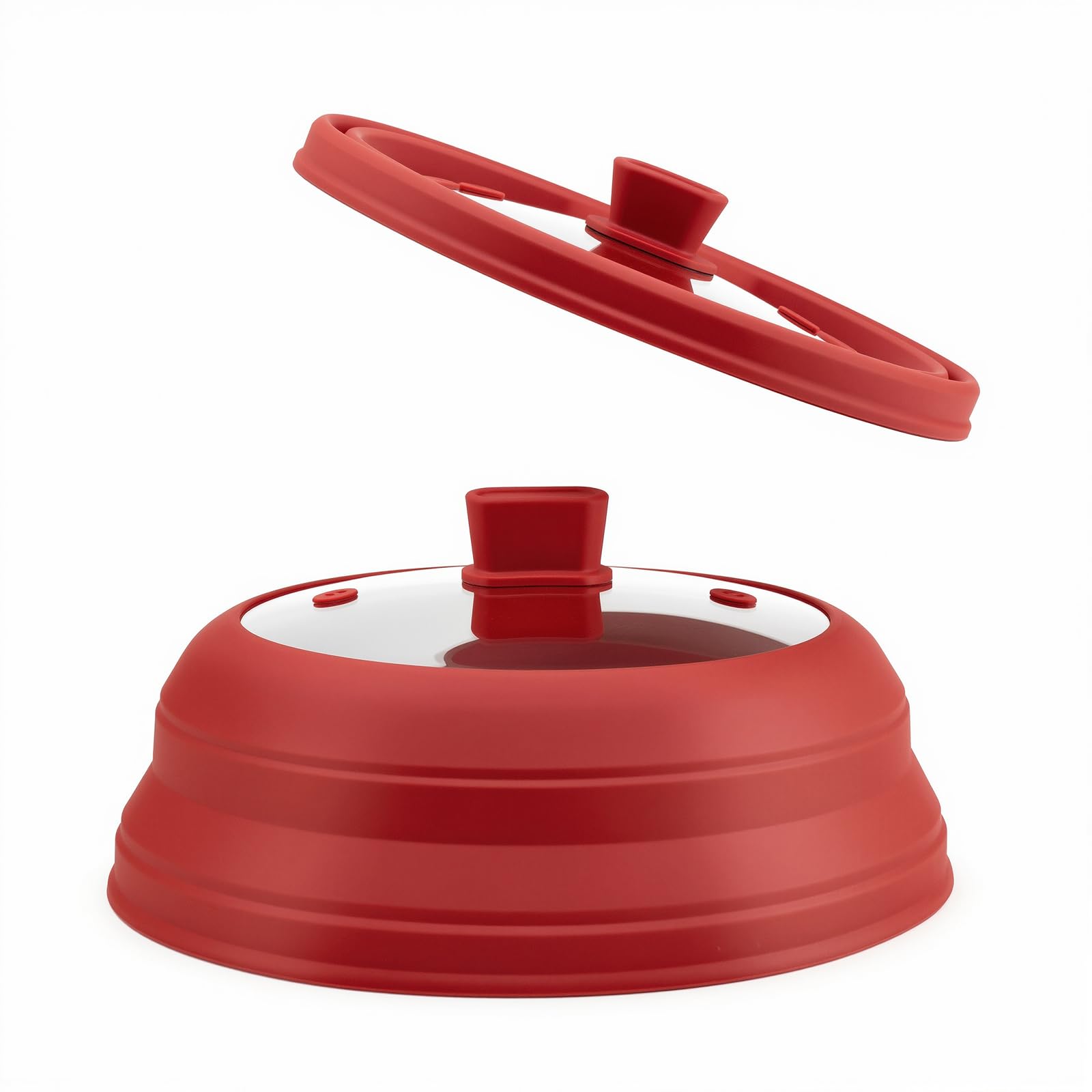 Adivo Collapsible Silicone Splatter Guard – Red / Small