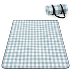 Adivo waterproof tartan picnic blanket – Blue Tartan, 200 × 300 cm