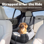 Furry Much Dog Car Booster Seat – Grey – Dark Grey, view 2
