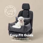 Furry Much Dog Car Booster Seat – Grey – Dark Grey, view 3