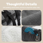 Furry Much Dog Car Booster Seat – Grey – Dark Grey, view 5