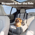 Furry Much Dog Car Booster Seat – Grey – Light Grey, view 2