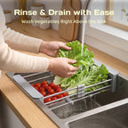 Adivo Expandable Over-Sink Dish Rack – Grey, view 5