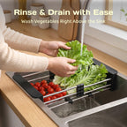 Adivo Expandable Over-Sink Dish Rack – Black, view 5