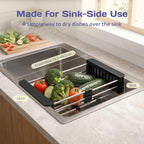 Adivo Expandable Over-Sink Dish Rack – Black, view 8