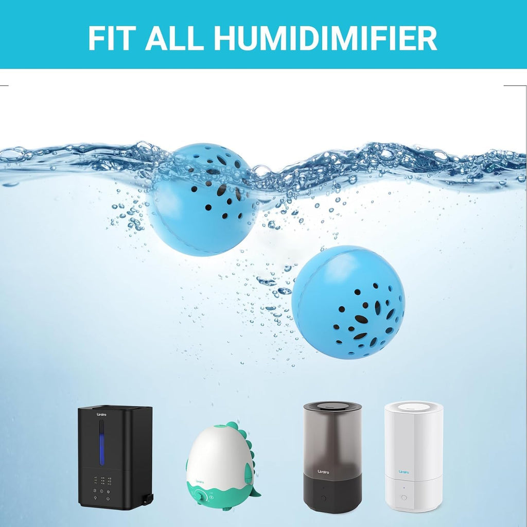 LIVATRO Humidifier Water Filter Balls 6-Pack - Blue