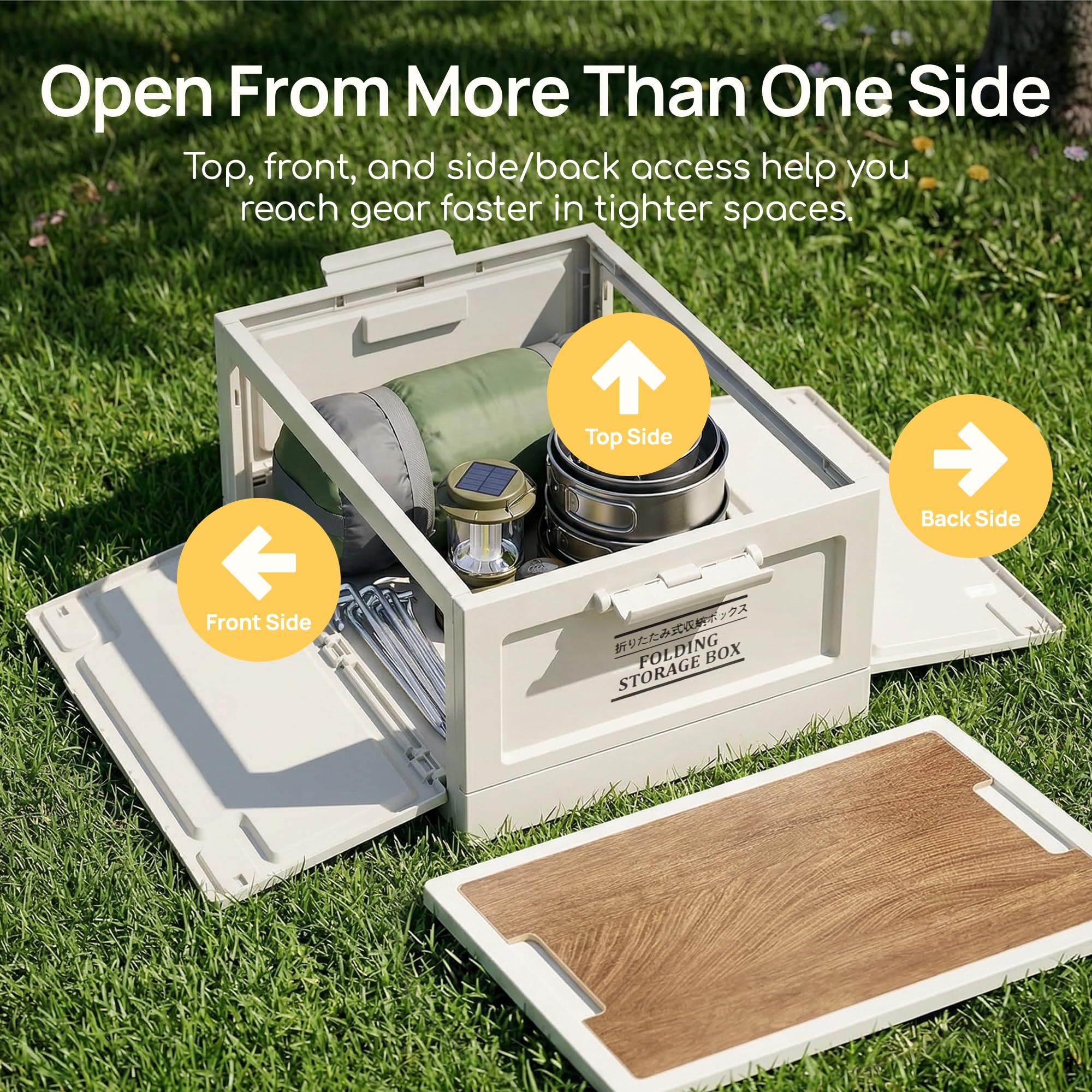Viviendo Foldable Camping Storage Box – 45L, view 3