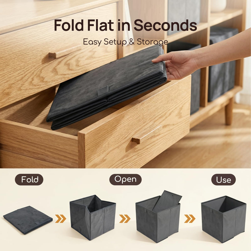 Viviendo Foldable Fabric Storage Bins – 2 Pack, view 3