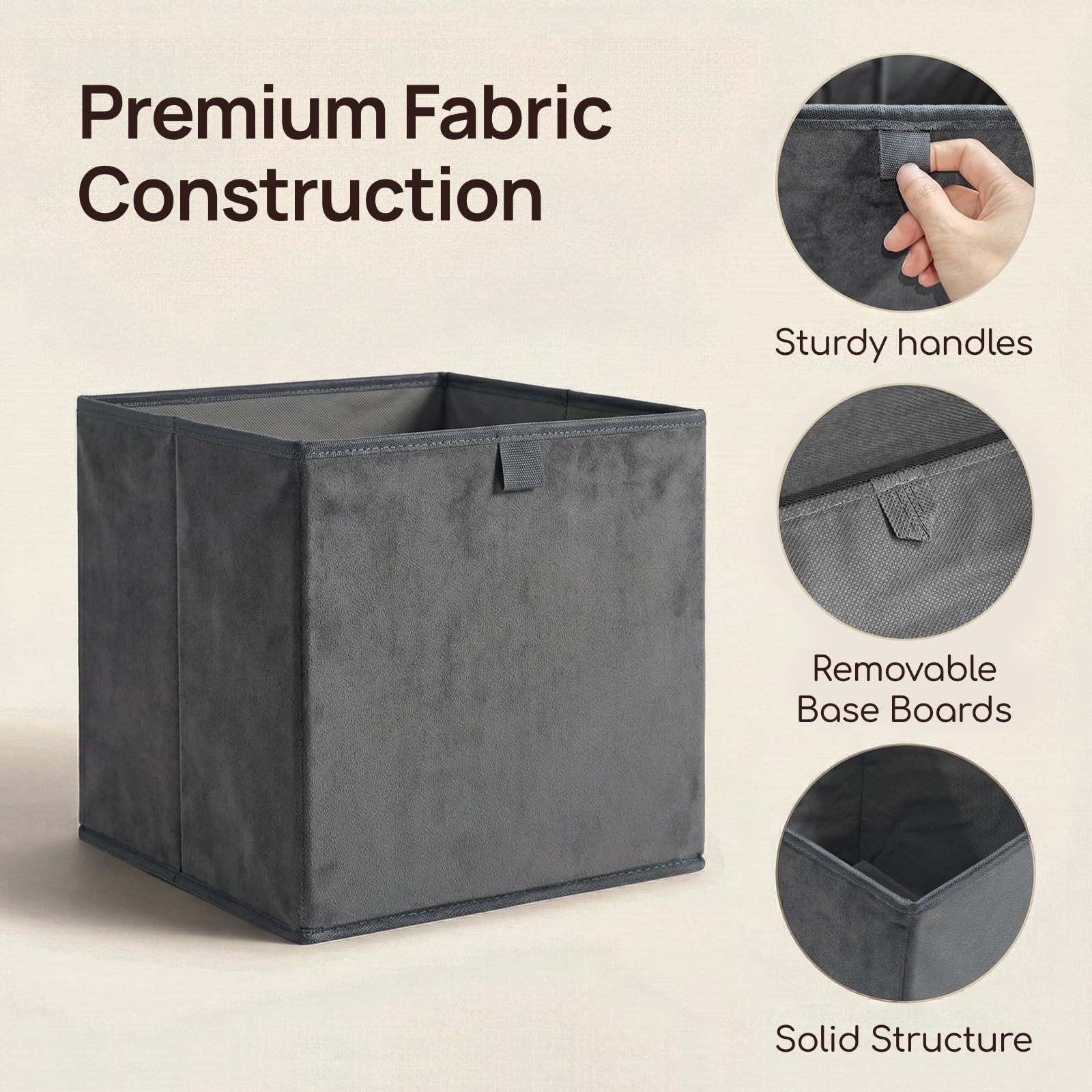 Viviendo Foldable Fabric Storage Bins – 2 Pack, view 7