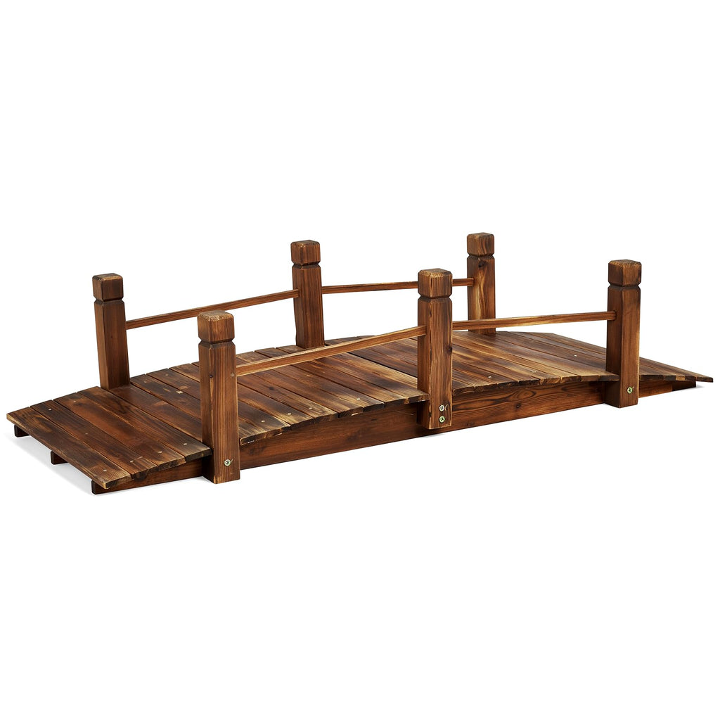 Hortikraft 160 cm Wooden Garden Bridge
