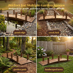 Hortikraft 160 cm Wooden Garden Bridge, view 5