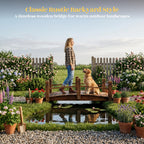 Hortikraft 160 cm Wooden Garden Bridge, view 7