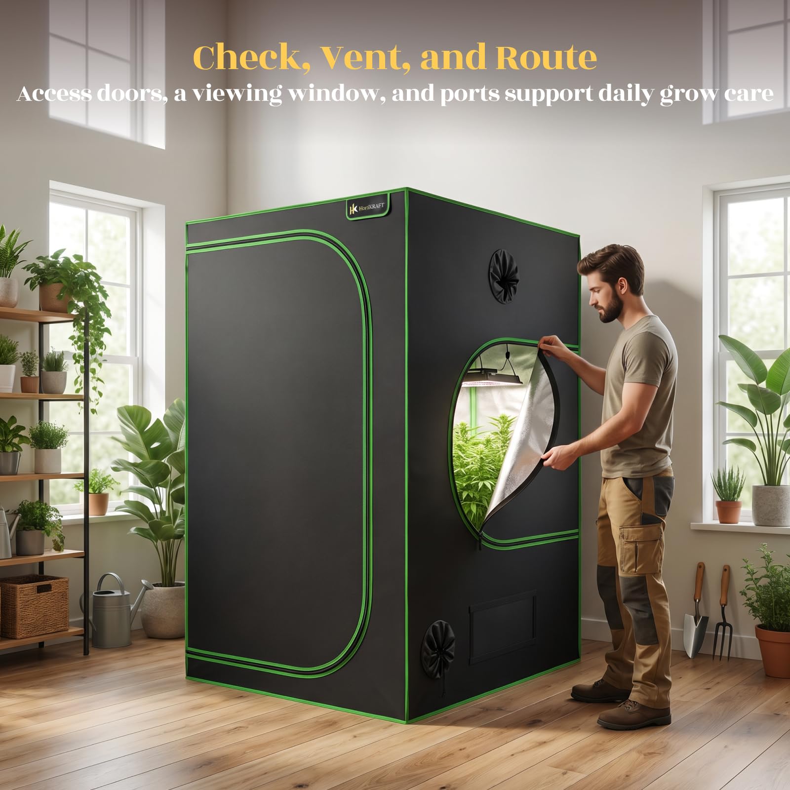 Hortikraft Indoor Grow Tent – 1.2 × 1.2 × 2 m, view 5