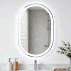 Viviendo 50 × 75 cm Oval LED Bathroom Mirror – 75 cm Oval