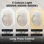 Viviendo 50 × 75 cm Oval LED Bathroom Mirror – 75 cm Oval, view 4