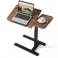 Viviendo Height-Adjustable Overbed Table with Tilting Top – Brown